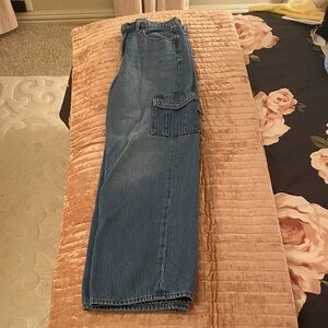 Old navy “sky-hi” wide leg jeans with pockets